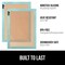 Food Grade Reusable Nonstick Silicone Baking Mat, Oven Safe Cookie Sheet Liners, Up to 500 Degrees, No Mess Easy Clean Pastry Mats, Kitchen Essentials, 11.75x8.25 Quarter Sheet, 2PK, Mint